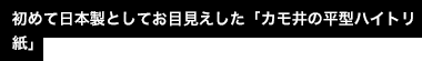 初めて日本製としてお目見えした「カモ井の平型ハイトリ紙」